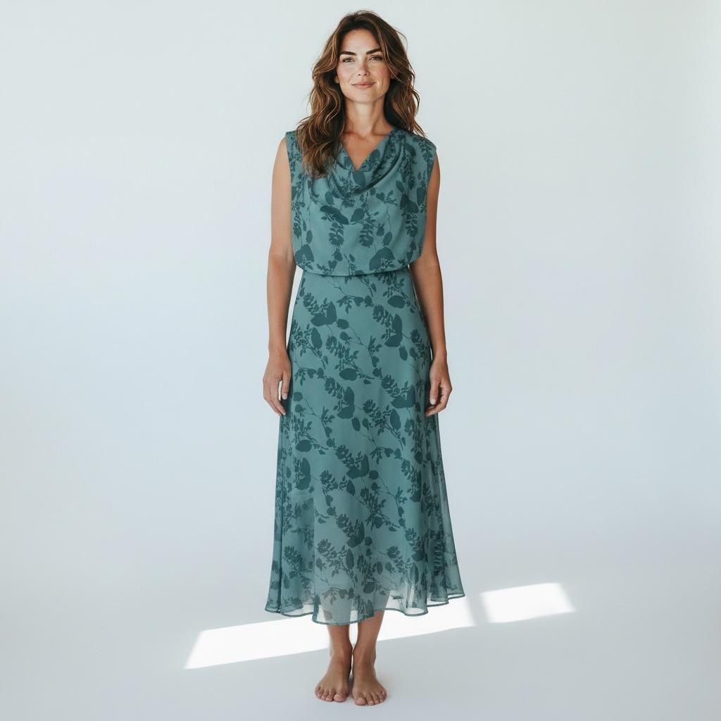 Vestido largo de flores