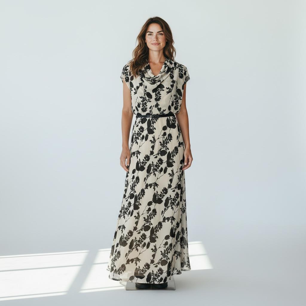 Vestido largo de flores