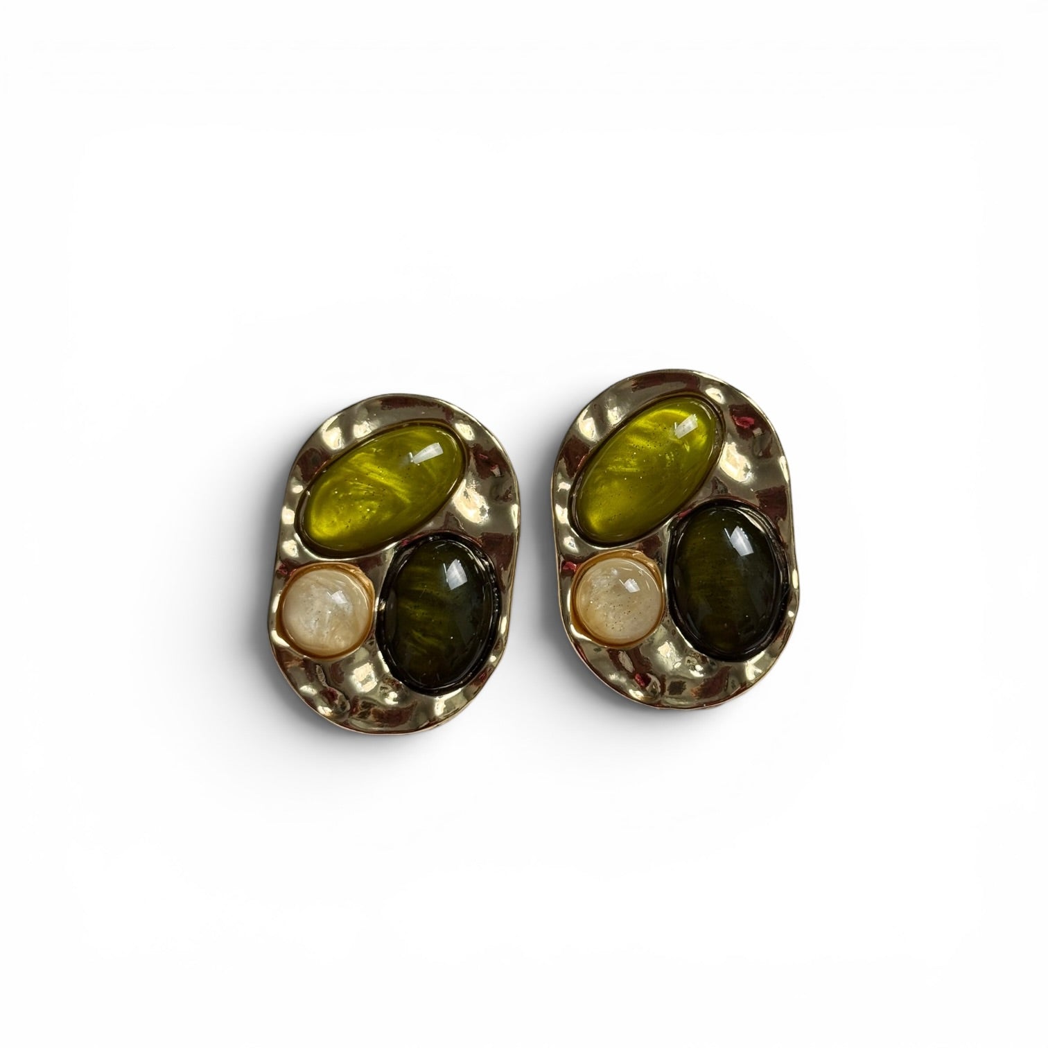 Pendientes de piedras de colores