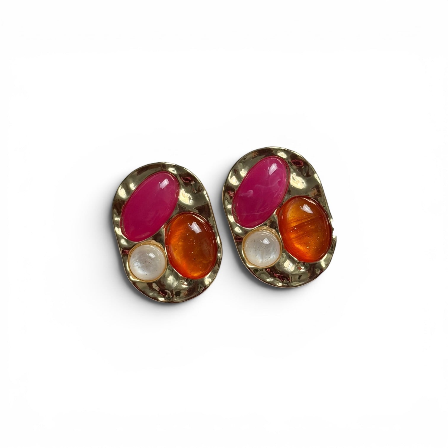 Pendientes de piedras de colores