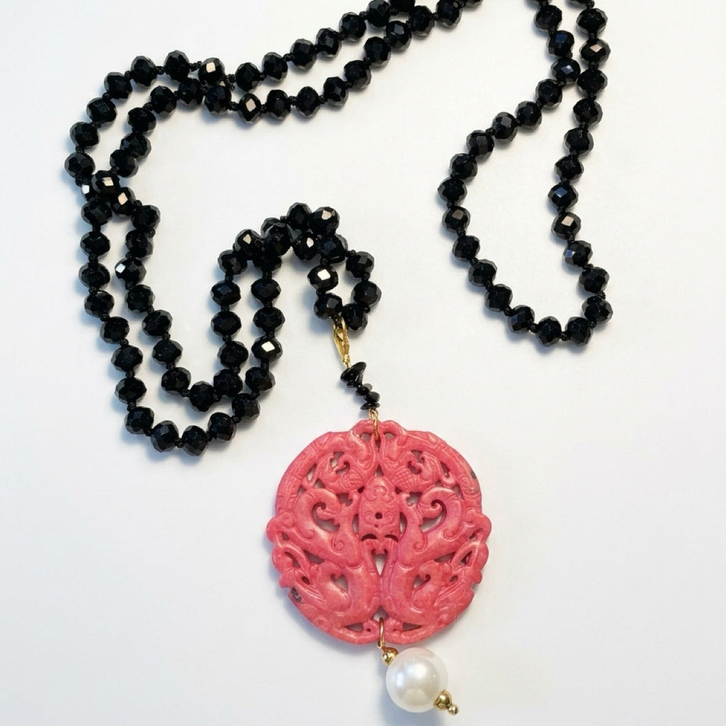 Collar largo medallón Lola