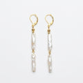 Pendientes largos nácar