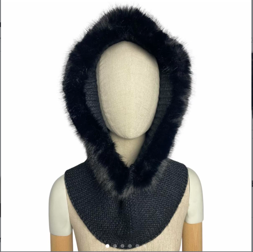 Balaclava de punto con pelo