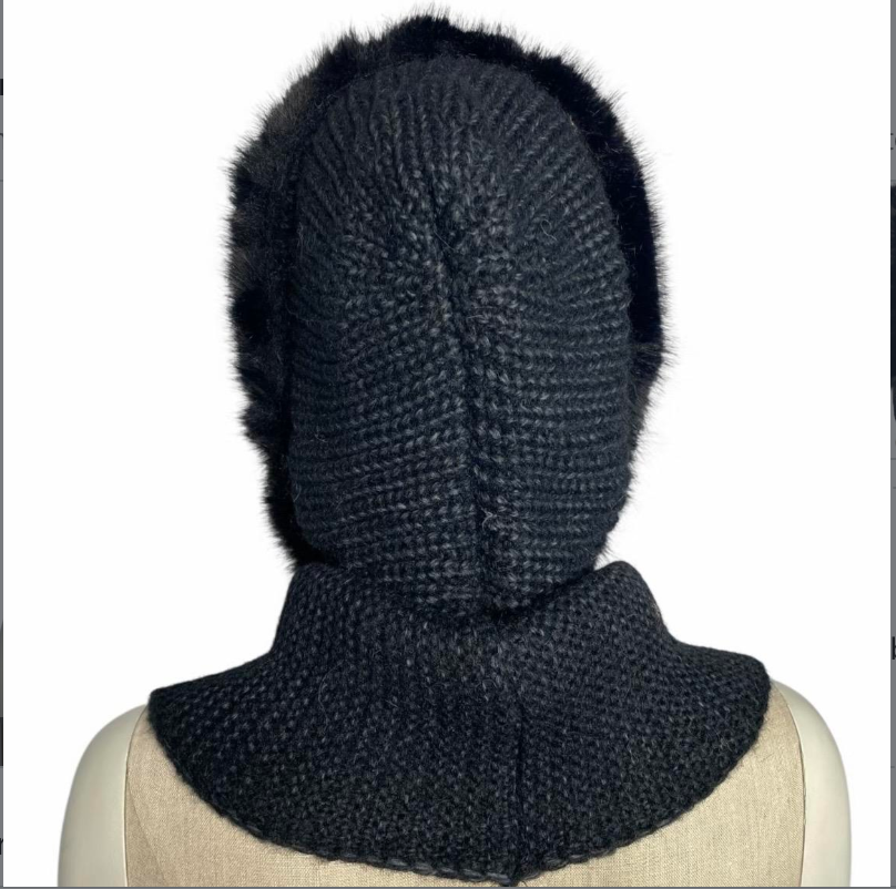 Balaclava de punto con pelo