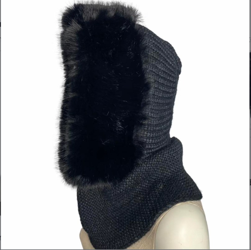 Balaclava de punto con pelo