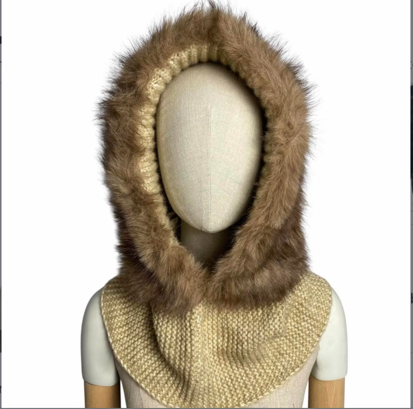 Balaclava de punto con pelo
