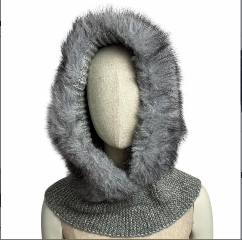 Balaclava de punto con pelo