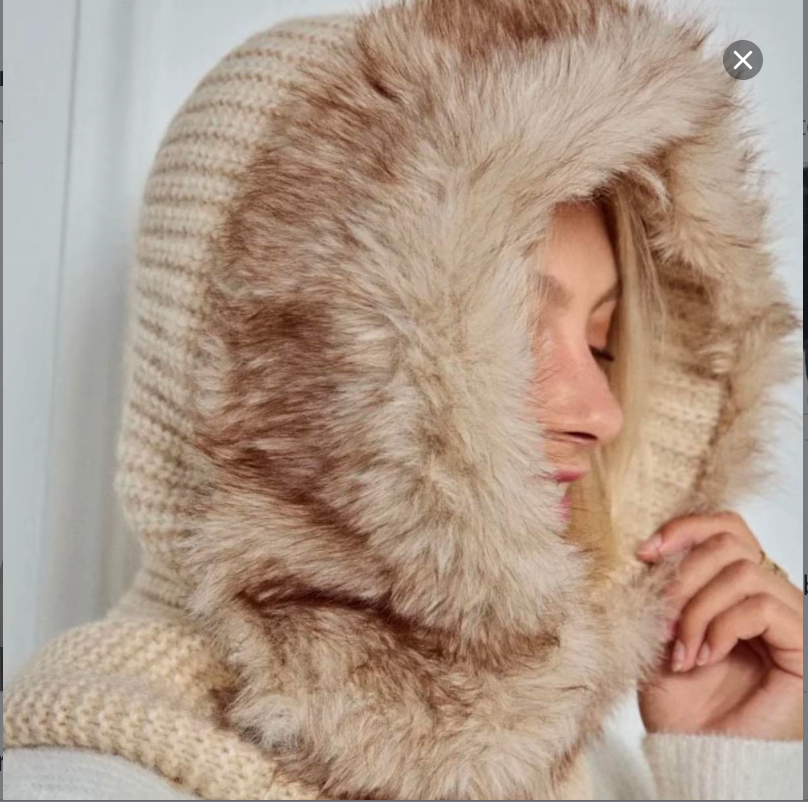 Balaclava de punto con pelo