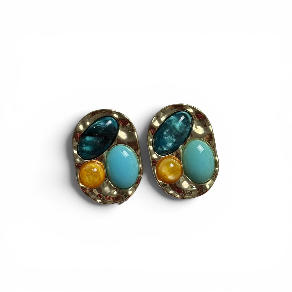Pendientes de piedras de colores