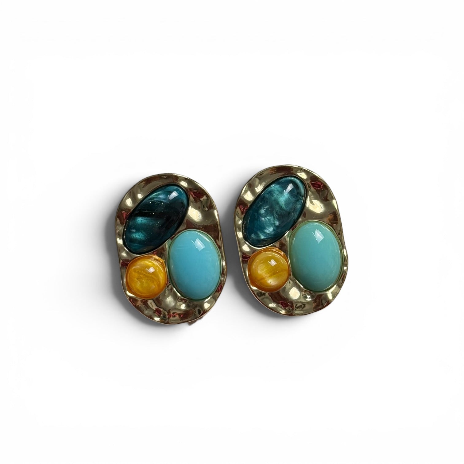 Pendientes de piedras de colores