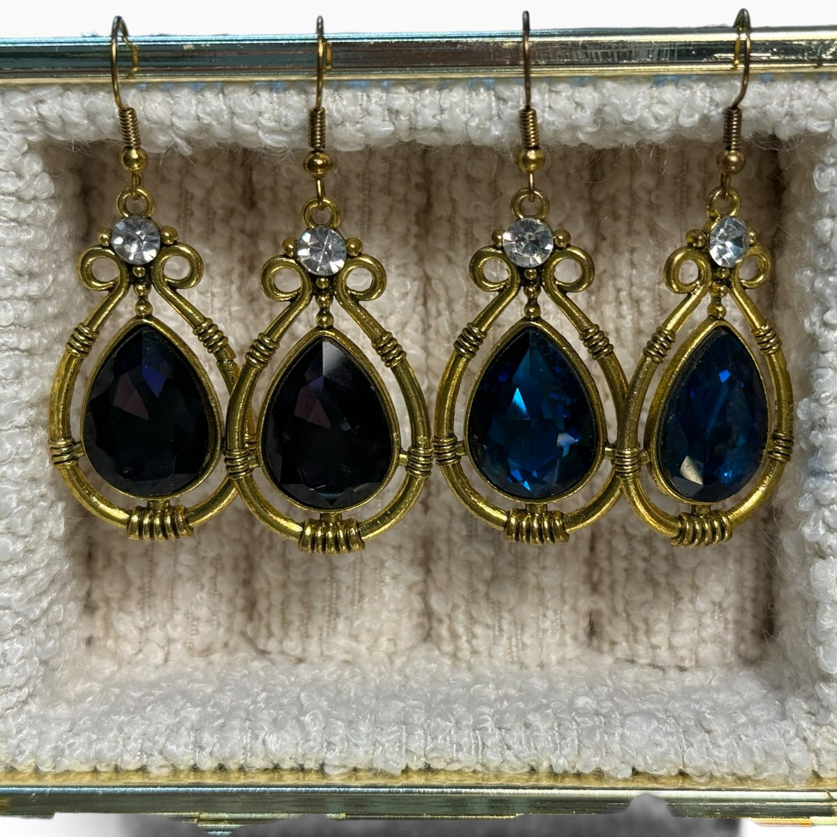 Pendientes gota y cirstal