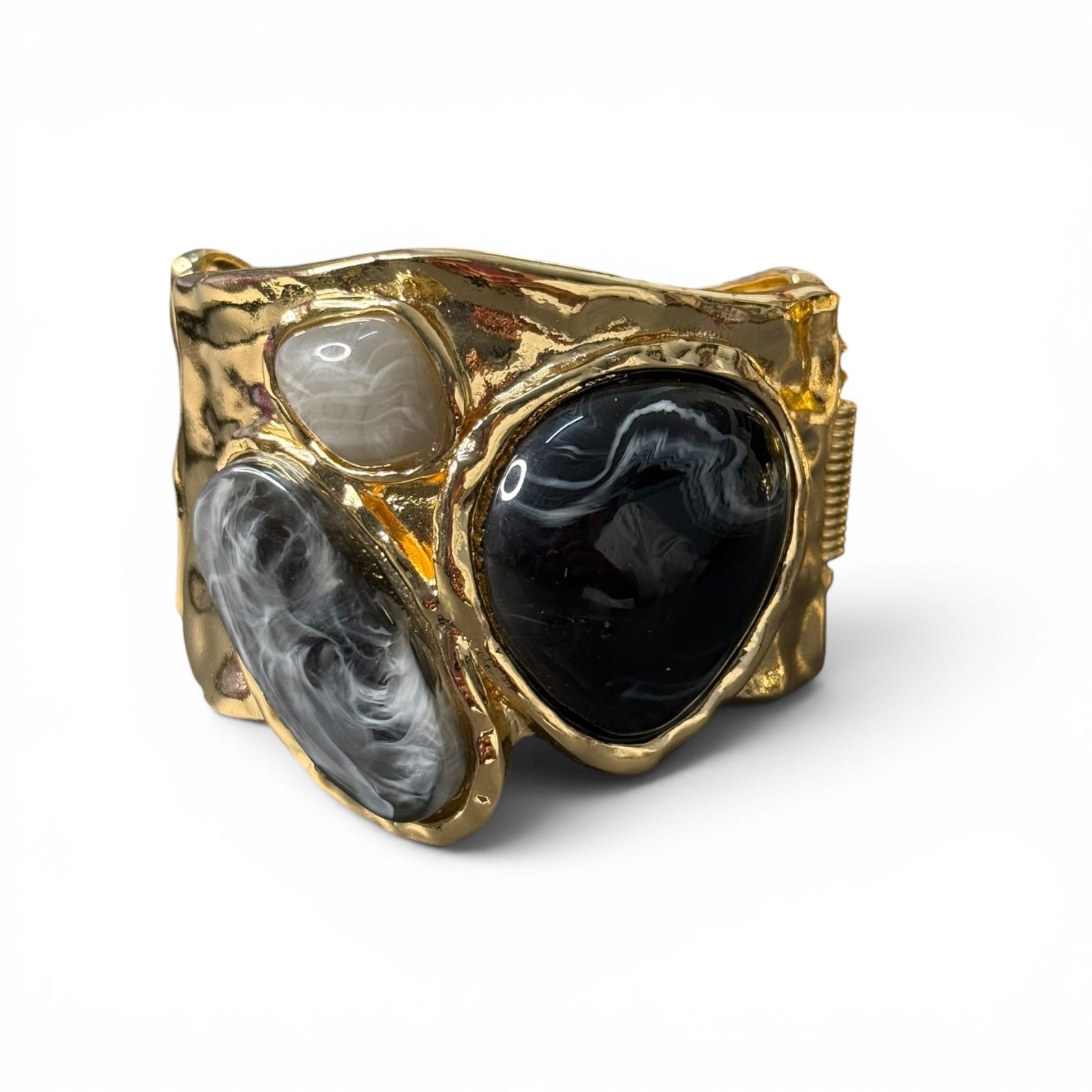 Brazalete tres piedras ajustable