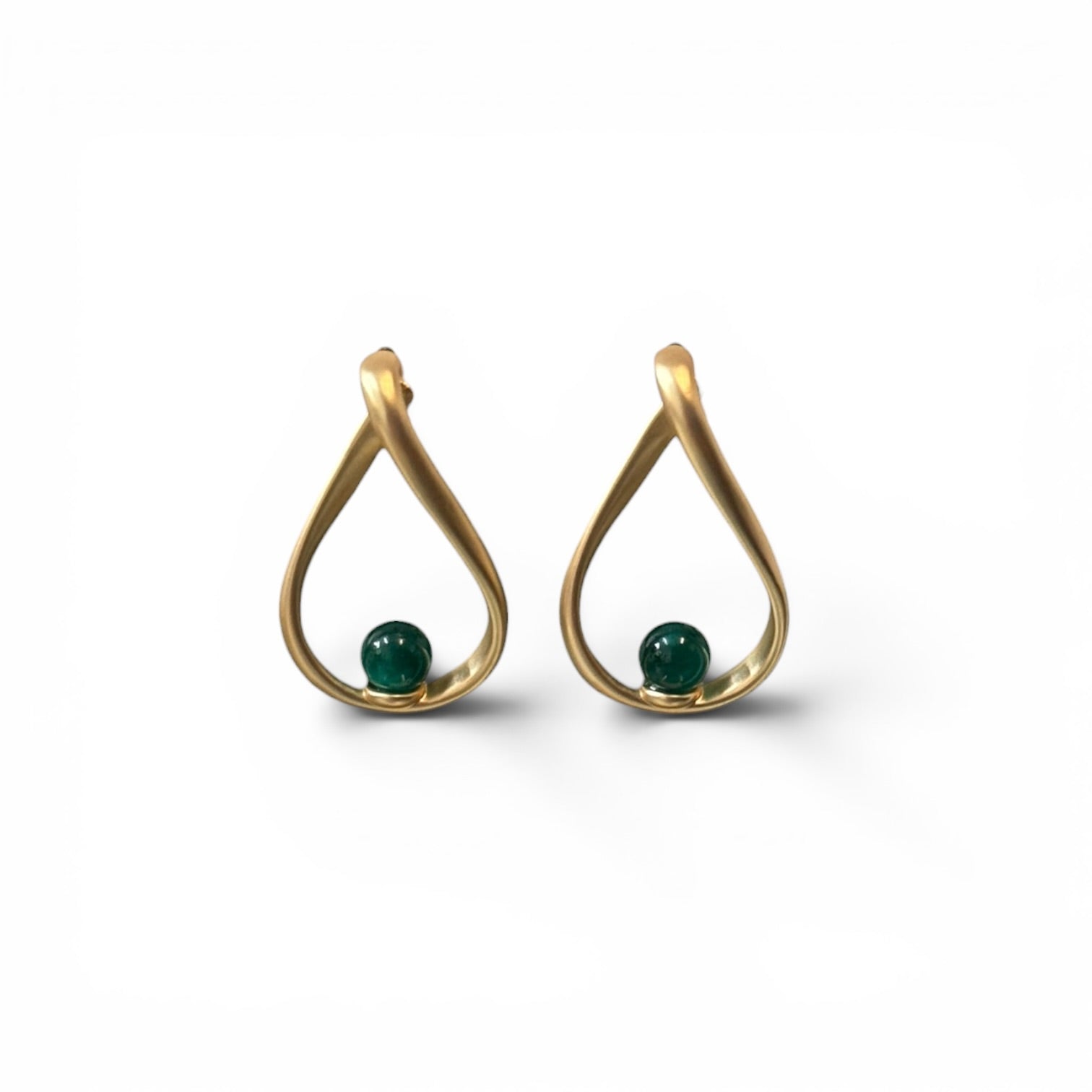 Pendientes de gota con cristal