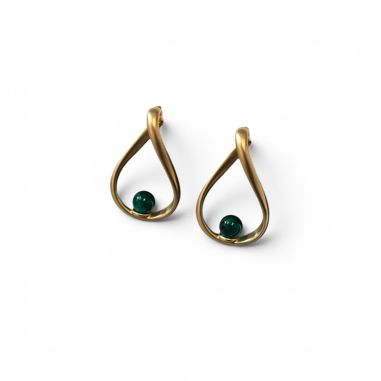 Pendientes de gota con cristal