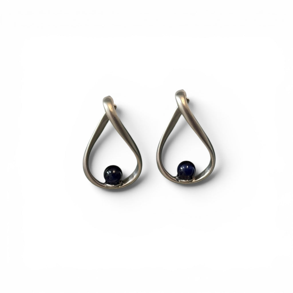 Pendientes de gota con cristal