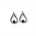 Pendientes de gota con cristal