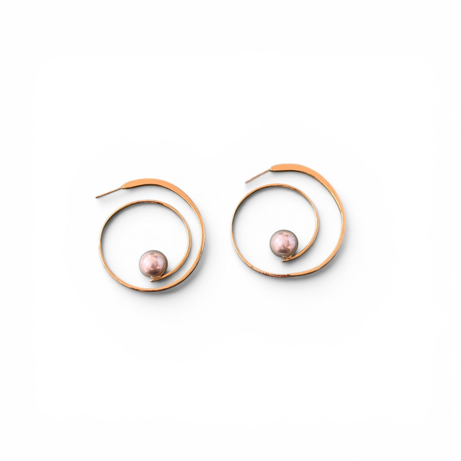 Pendientes de aro con perla