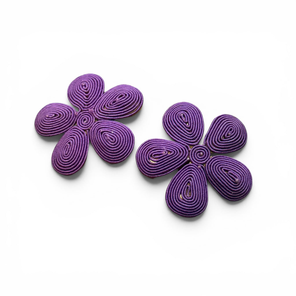 Pendientes de flor cordón