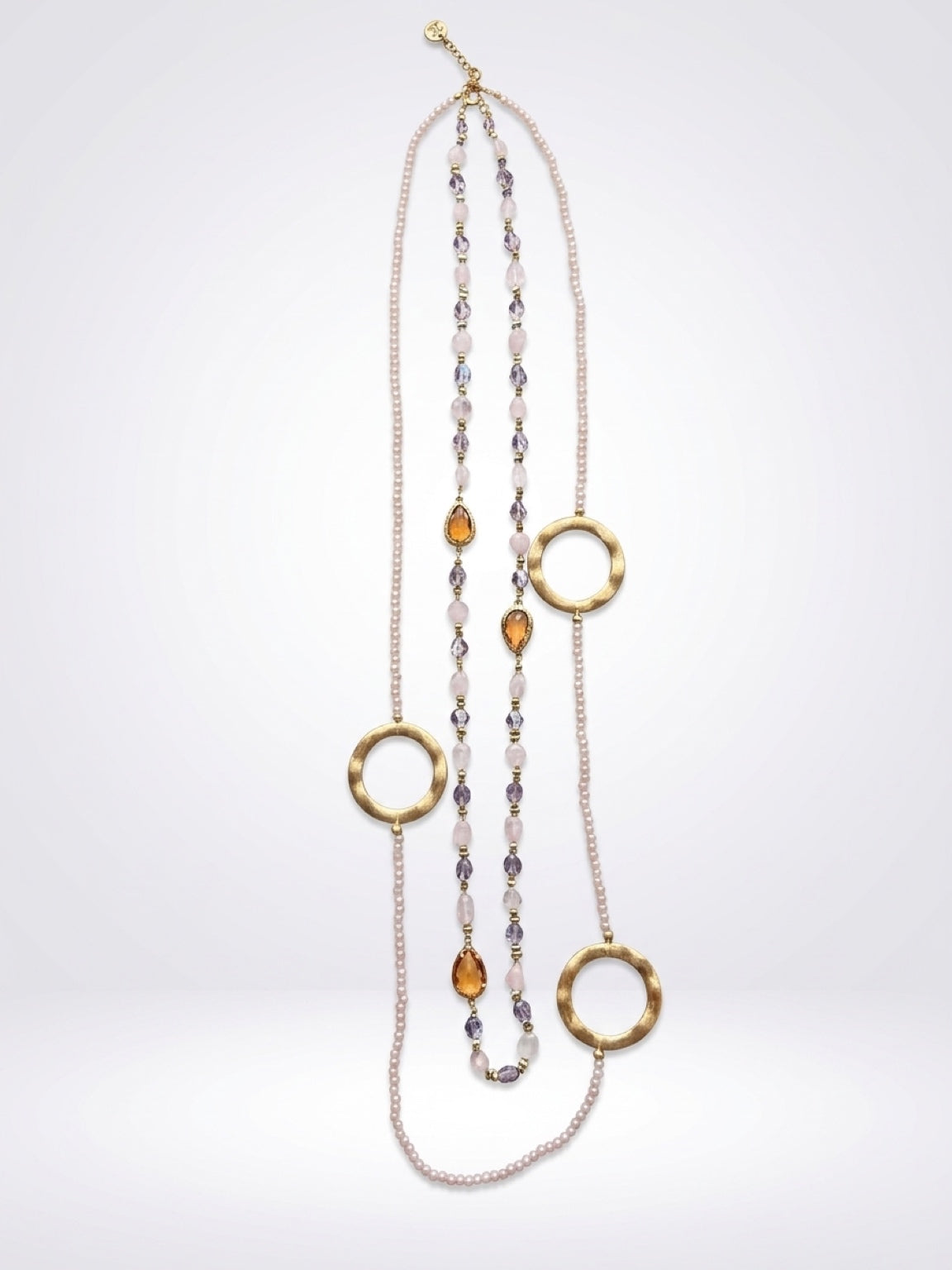 Collar doble de piedras