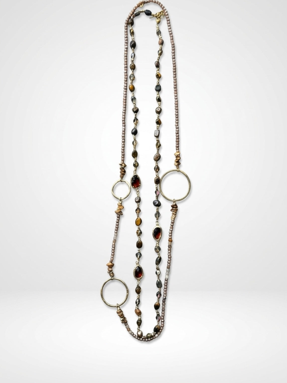 Collar doble de piedras