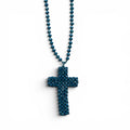Collar cruz de bolitas