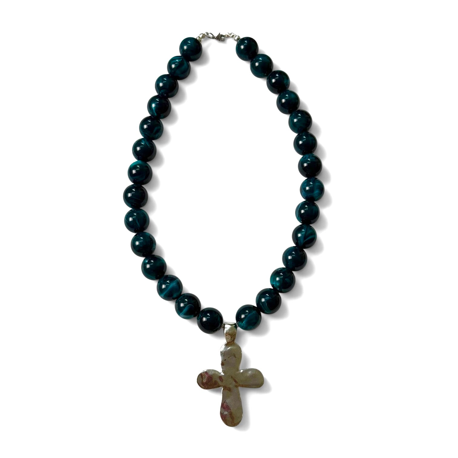 Collar de bolas con abalorio