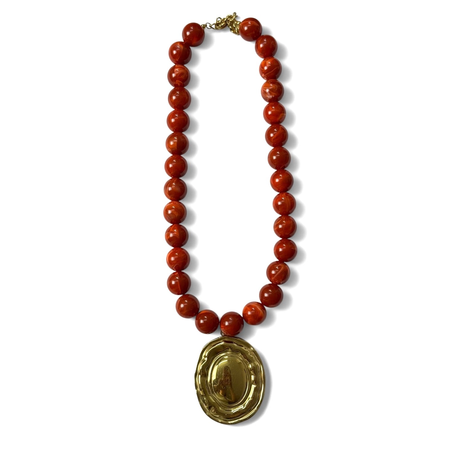 Collar de bolas con abalorio