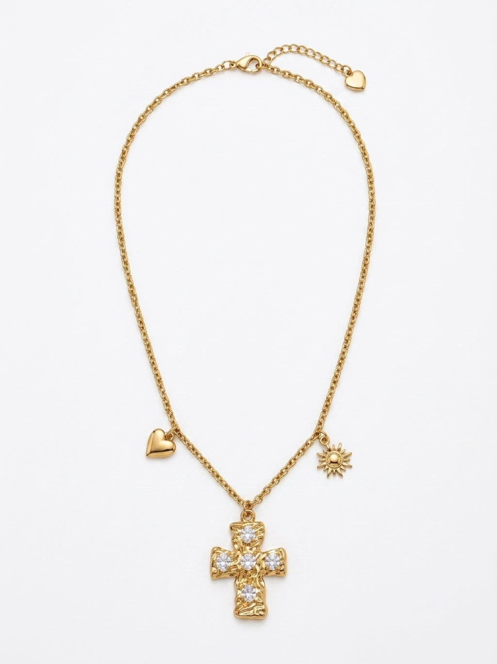 Collar cruz con brillos