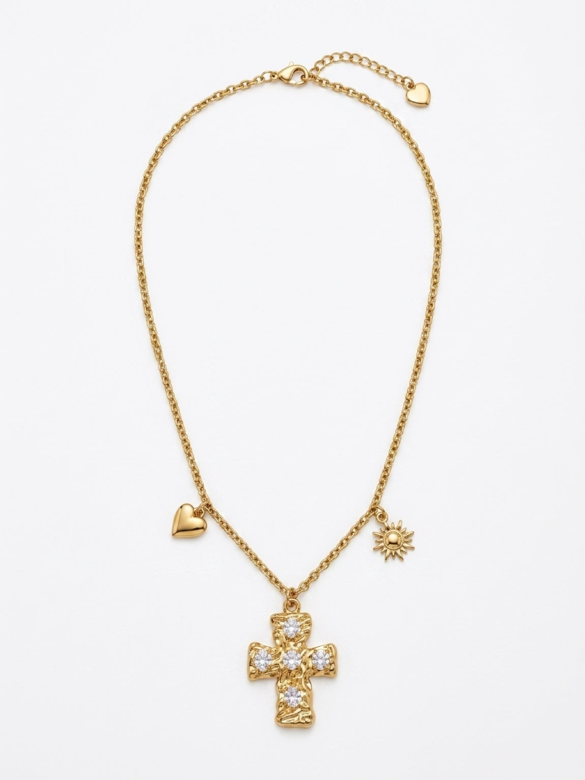 Collar cruz con brillos