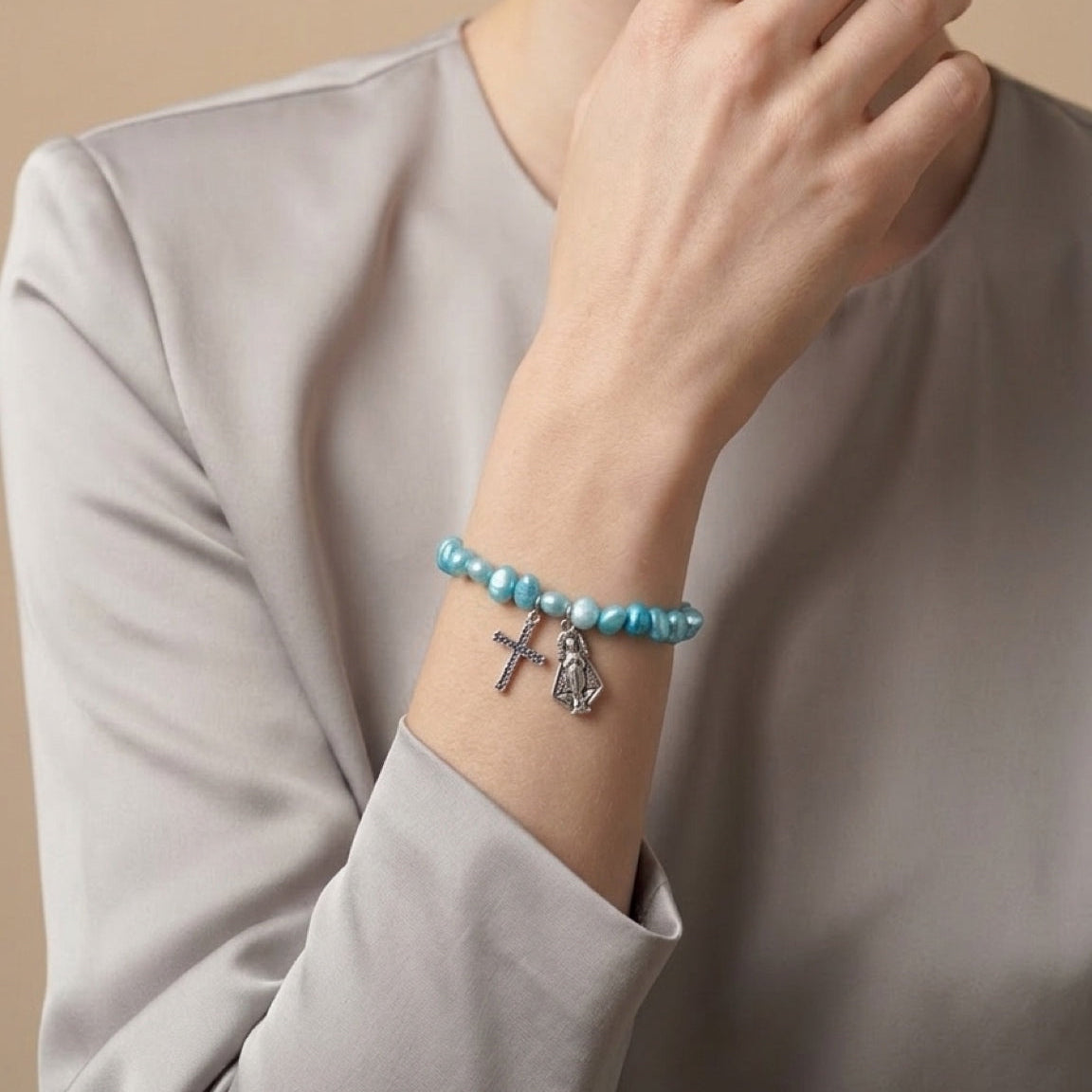 Pulsera Virgen de Covadonga- Cruz de la victoria