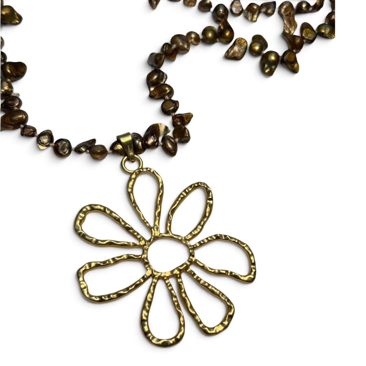 Collar largo de flor